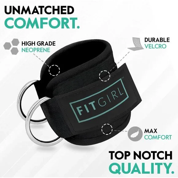 Ankle Strap for Cable Machine – Premium Padding and Comfort for Cable Exercise M - Picture 3 of 4